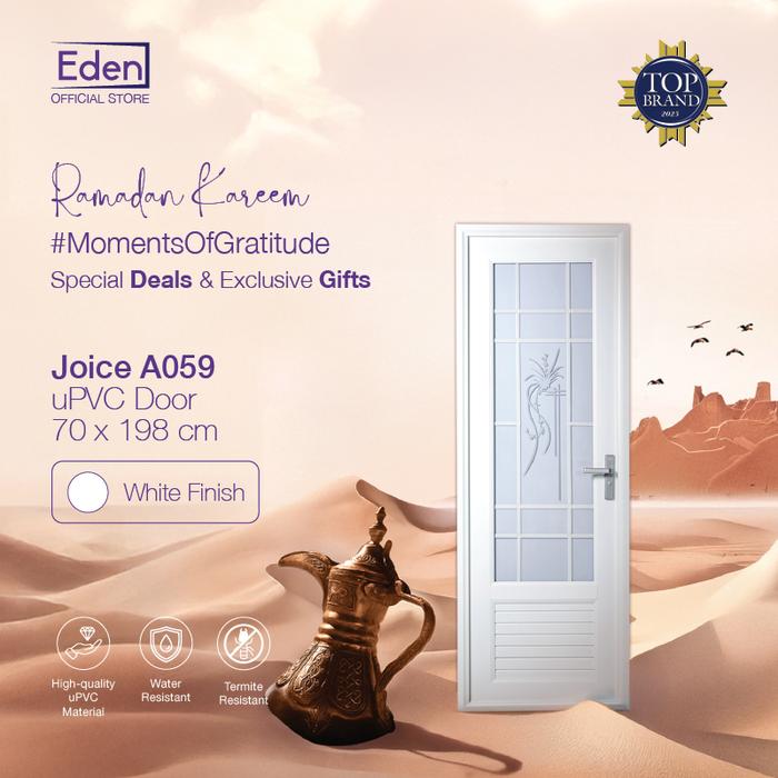 PINTU EDEN UPVC A059 WHITE KANAN